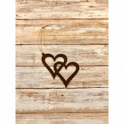 Faire Universal Ironworks | Rustic Double Heart Ornament