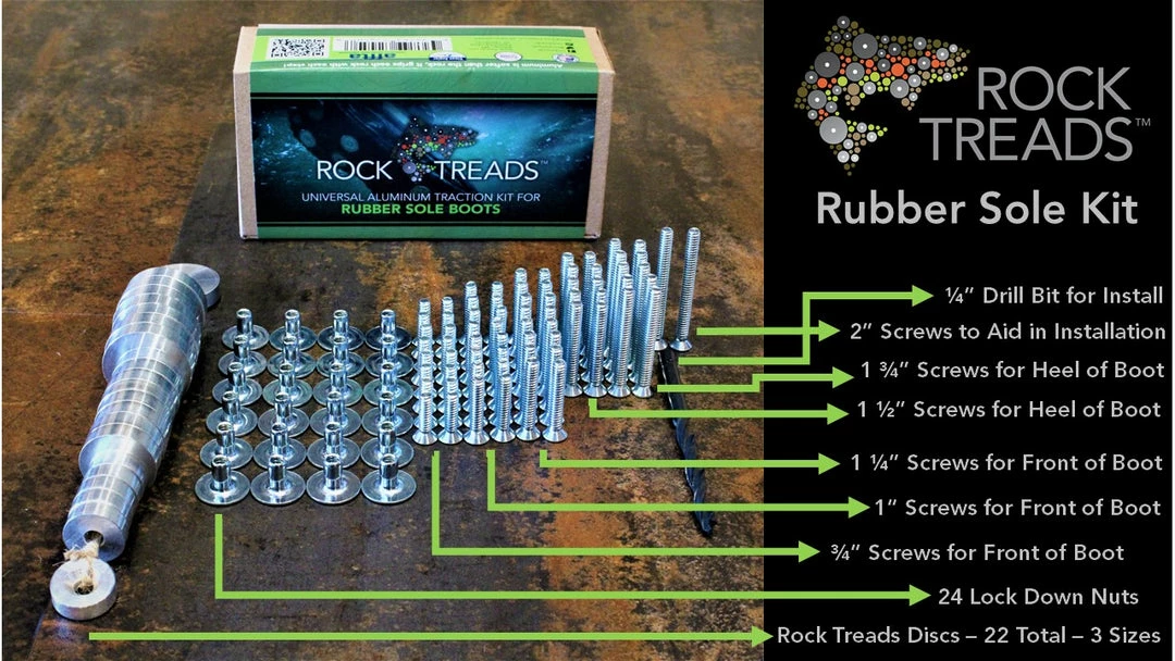 Boots Rock Treads - Universal Aluminum Tractions Kit 5 Boots Rock Treads - Universal Aluminum Tractions Kit
