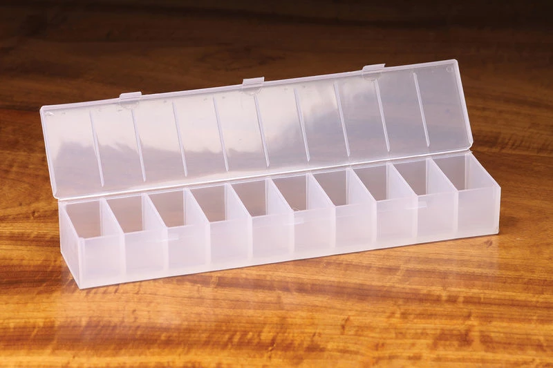 Hareline - 10 Compartment Ribbed Hook Box 1 Hareline - 10 Compartment Ribbed Hook Box