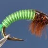Dette Flies Electric Caddis - Chartreuse And Brown Nymphs