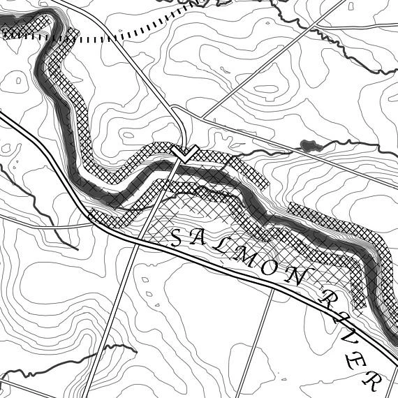 Scales & Feathers Forever Wild Fishing Map Salmon River 3 Scales & Feathers Forever Wild Fishing Map Salmon River
