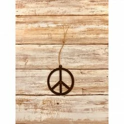 Faire Universal Ironworks | Rustic Peace Symbol Ornament