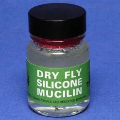 Mucilin Silicone Liquid Dry Fly Floatant In Hourglass Bottle